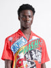 Men's Orange Relaxed Fit Character Printed Shirt