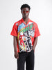 Men's Orange Relaxed Fit Character Printed Shirt