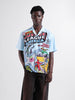 Men's Blue Relaxed Fit Character Printed Shirt