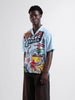 Men's Blue Relaxed Fit Character Printed Shirt