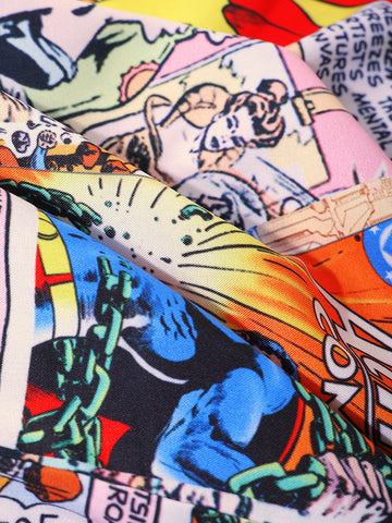 Men's Multicolor Relaxed Fit Superman Character Printed Shirt