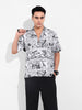 Men's Black Relaxed Fit Character Printed Shirt