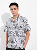 Men's Black Relaxed Fit Character Printed Shirt