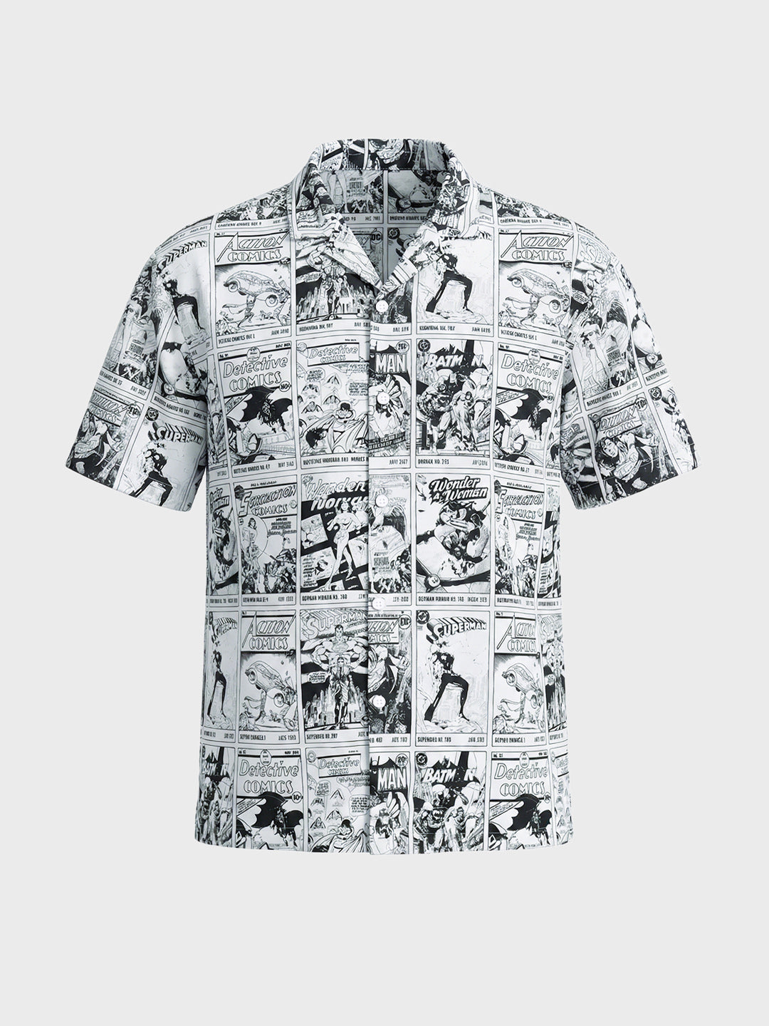 Men's Black Relaxed Fit Character Printed Shirt