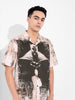 Men's Black Relaxed Fit Batman Character Printed Shirt
