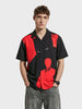 Men's Red Relaxed Fit Batman Character Printed Shirt