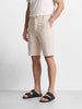 Men's Cream Relaxed Fit Vertical Stripes Casual Shorts