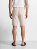 Men's Cream Relaxed Fit Vertical Stripes Casual Shorts