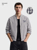 Men's Blue Relaxed Fit Vertical Stripes Casual Jacket