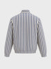 Men's Blue Relaxed Fit Vertical Stripes Casual Jacket