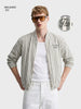 Men's Green Relaxed Fit Vertical Stripes Casual Jacket