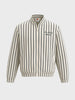 Men's Green Relaxed Fit Vertical Stripes Casual Jacket