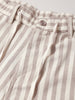 Men's Cream Loose Fit Vertical Stripes Casual Trousers