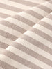Men's Cream Loose Fit Vertical Stripes Casual Trousers