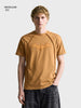 Men's Brown Regular Fit Embroidered Street Wear T-Shirt