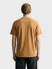 Men's Brown Regular Fit Embroidered Street Wear T-Shirt