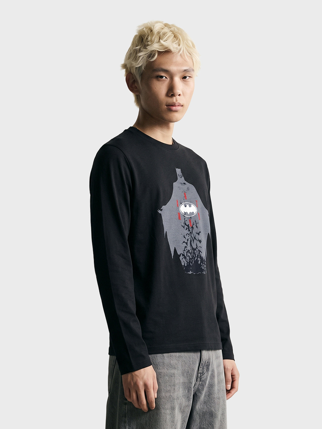 Men's Black Regular Fit Graphic Printed Character Casual T-Shirt