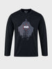 Men's Black Regular Fit Graphic Printed Character Casual T-Shirt