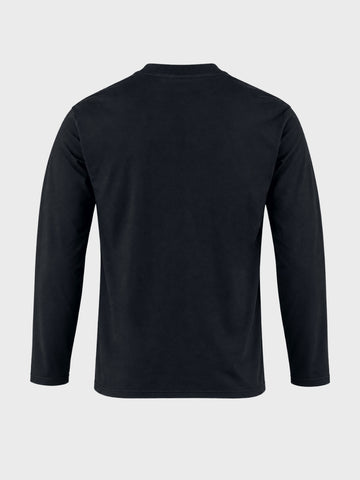 Men's Black Regular Fit Graphic Printed Character Casual T-Shirt