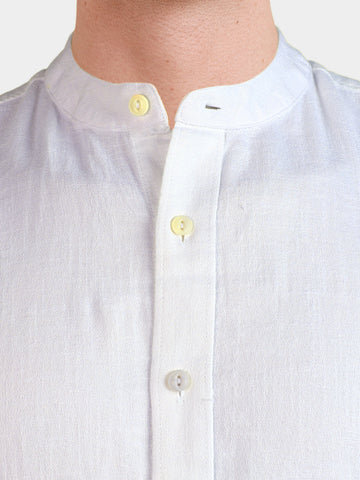 Men's White Relaxed Fit Solid Casual Shirt