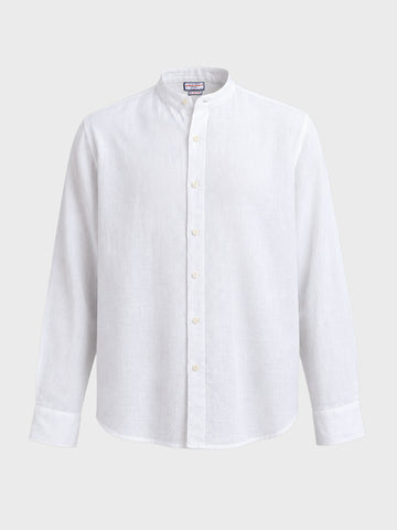Men's White Relaxed Fit Solid Casual Shirt