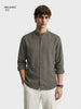 Men's Olive Relaxed Fit Solid Casual Shirt