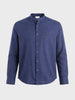 Men's Navy Blue Relaxed Fit Solid Casual Shirt
