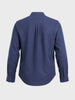 Men's Navy Blue Relaxed Fit Solid Casual Shirt