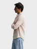 Men's Cream Relaxed Fit Solid Casual Shirt