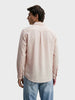 Men's Cream Relaxed Fit Solid Casual Shirt