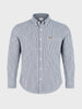 Men's Green Slim Fit Striped Casual Shirt