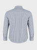 Men's Green Slim Fit Striped Casual Shirt
