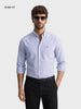 Men's Blue Slim Fit Striped Casual Shirt
