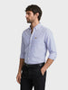 Men's Blue Slim Fit Striped Casual Shirt
