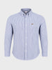 Men's Blue Slim Fit Striped Casual Shirt