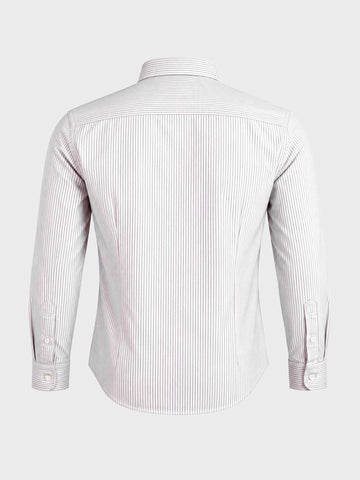 Men's Beige Slim Fit Striped Casual Shirt