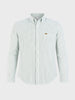 Men's Green Slim Fit Striped Casual Shirt