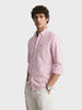 Men's Red Slim Fit Striped Casual Shirt