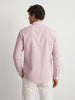 Men's Red Slim Fit Striped Casual Shirt