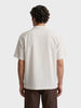 Men's Off White Relaxed Fit Solid Casual Shirt