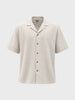 Men's Off White Relaxed Fit Solid Casual Shirt