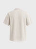 Men's Off White Relaxed Fit Solid Casual Shirt