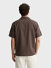 Men's Brown Relaxed Fit Solid Casual Shirt