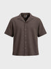Men's Brown Relaxed Fit Solid Casual Shirt