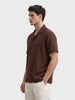 Men's Brown Relaxed Fit Solid Casual Shirt