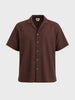Men's Brown Relaxed Fit Solid Casual Shirt