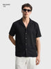 Men's Black Relaxed Fit Solid Casual Shirt