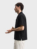 Men's Black Relaxed Fit Solid Casual Shirt