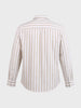 Men's Beige Slim Fit Striped Casual Shirt