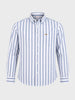 Men's Blue Slim Fit Striped Casual Shirt